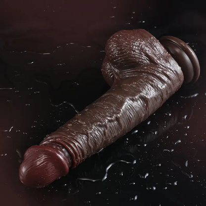 DILDO MOVABLE FORESKIN BLACK