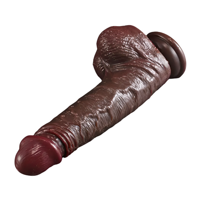 DILDO MOVABLE FORESKIN BLACK