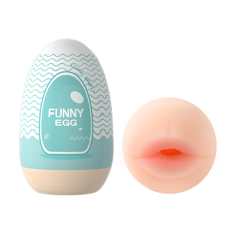 FUNNY EGG MASTURBAATTORI – PEHMEÄ & KOMPAKTI MASTURBOINTIMUNA - Puuhabox 